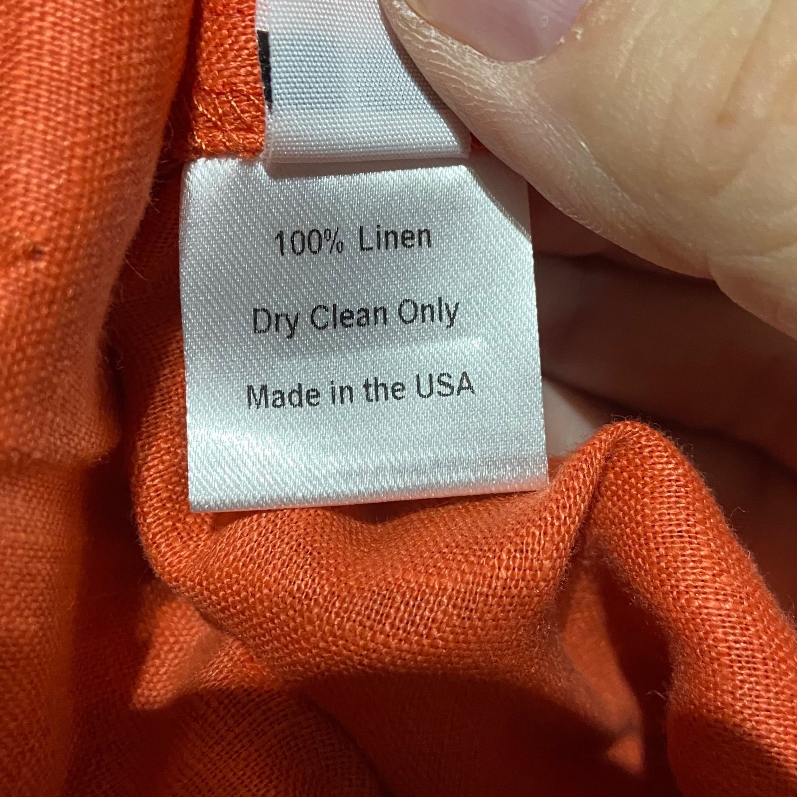Soludos Womens Orange 100% Linen Button Front Pocket Sundress Size M New — image 7 of 8